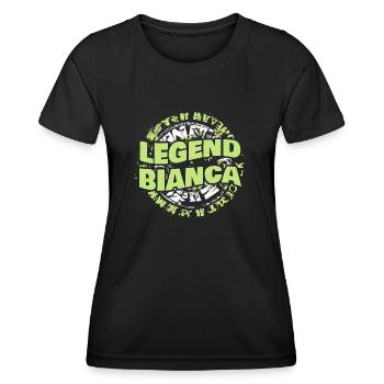 Frau Bianca - Frauen Funktions-T-Shirt - Schwarz - Vorne - AI Model Female 172 light (172cm)