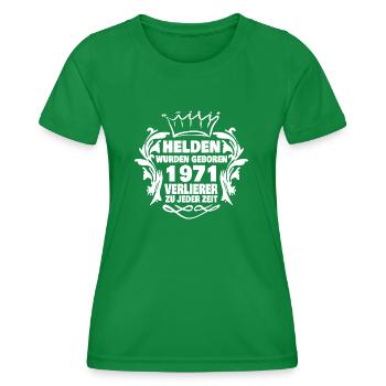were founded in 1971 - Women's Functional T-Shirt - kelly green - Front - AI Model Female 172 dark (172cm)