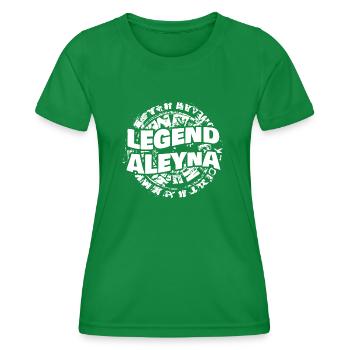 Aleyna als Frau - Frauen Funktions-T-Shirt - Kelly Green - Vorne - AI Model Female 172 dark (172cm)