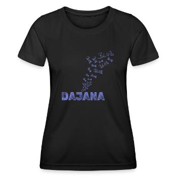 Segeln Dajana - Frauen Funktions-T-Shirt - Schwarz - Vorne - AI Model Female 172 light (172cm)