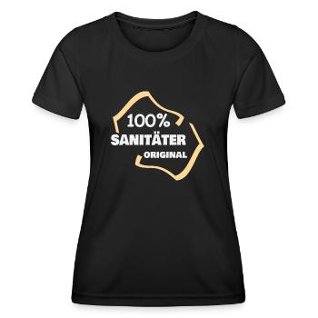 Occupation: Paramedic - Women's Functional T-Shirt - black - Front - AI Model Female 172 light (172cm)