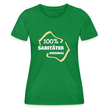 Occupation: Paramedic - Women's Functional T-Shirt - kelly green - Front - AI Model Female 172 dark (172cm)