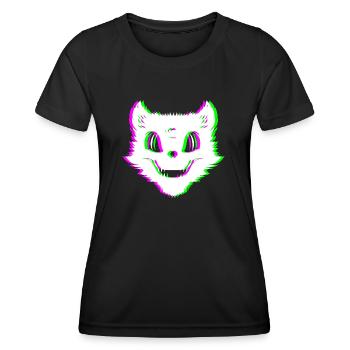 Méchant chat Techno Rave Halloween Trip - T-shirt sport Femme - noir - Devant - AI Model Female 172 light (172cm)