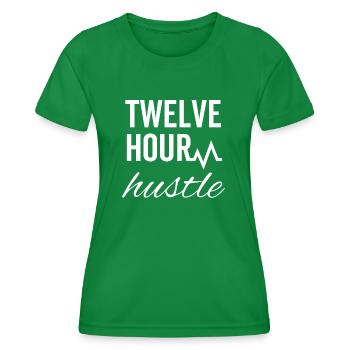 Douze heures d’agitation - T-shirt sport Femme - vert - Devant - AI Model Female 172 dark (172cm)