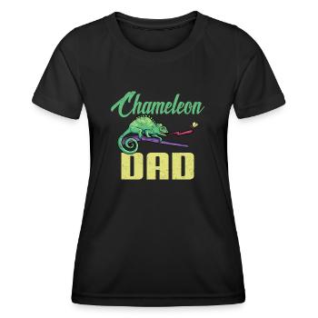 Herpétologiste des reptiles lézards caméléons - T-shirt sport Femme - noir - Devant - AI Model Female 172 light (172cm)