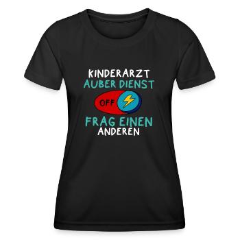 Kinderarzt Außer Dienst Krankenhaus Medizin Arzt - Frauen Funktions-T-Shirt - Schwarz - Vorne - AI Model Female 172 light (172cm)