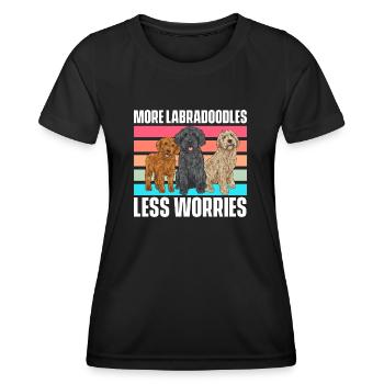 Labradoodle Hund - Frauen Funktions-T-Shirt - Schwarz - Vorne - AI Model Female 172 light (172cm)