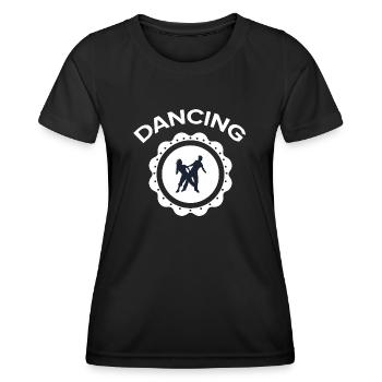 Dancing Dance Music - Frauen Funktions-T-Shirt - Schwarz - Vorne - AI Model Female 172 light (172cm)
