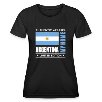 Argentina - Women's Functional T-Shirt - black - Front - AI Model Female 172 light (172cm)