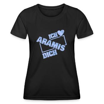 Cadeau pour Aramis - T-shirt sport Femme - noir - Devant - AI Model Female 172 light (172cm)