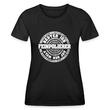 Cadeau pour polisseuse fine - T-shirt sport Femme - noir - Devant - AI Model Female 172 light (172cm)
