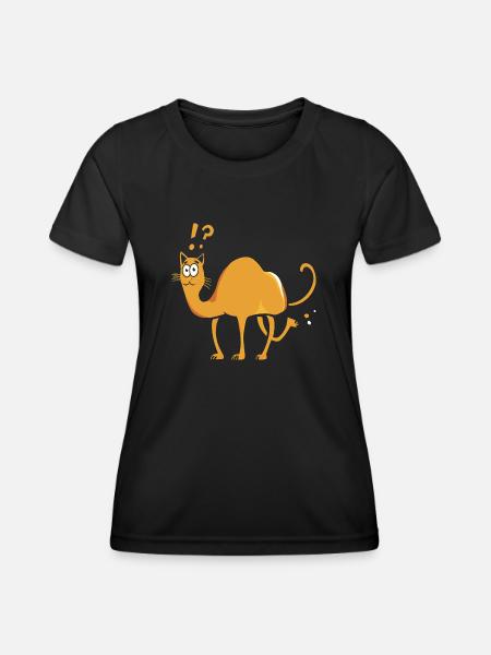Cat-meau - Women's Functional T-Shirt - black