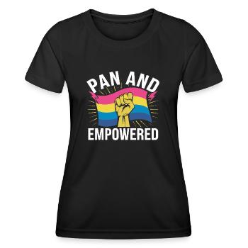 Pan And Empowered LGBTQIA Pride Month Pansexuality - Women's Functional T-Shirt - black - Front - AI Model Female 172 light (172cm)