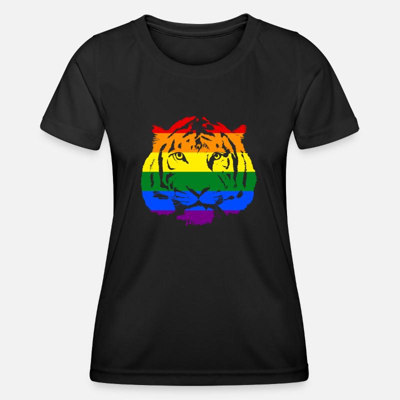 LGBT Tiger - Women's Functional T-Shirt - black