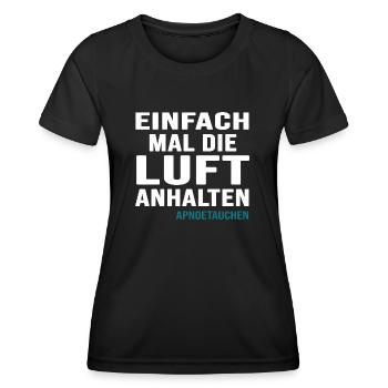 apnoe tauchen oxygen schnorcheln one breath - Frauen Funktions-T-Shirt - Schwarz - Vorne - AI Model Female 172 light (172cm)