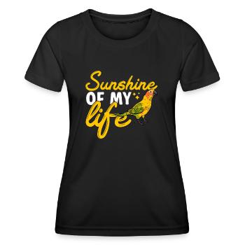 Molinasittich Perroquet Oiseau Perruche du Soleil - T-shirt sport Femme - noir - Devant - AI Model Female 172 light (172cm)
