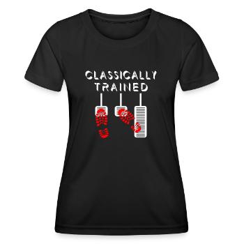 Manuelle Gangschaltung Knüppelschaltung - Frauen Funktions-T-Shirt - Schwarz - Vorne - AI Model Female 172 light (172cm)