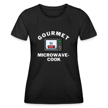Gourmet microwave-cook - Frauen Funktions-T-Shirt - Schwarz - Vorne - AI Model Female 172 light (172cm)