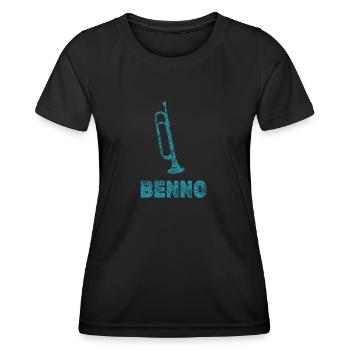 Trompete Benno - Frauen Funktions-T-Shirt - Schwarz - Vorne - AI Model Female 172 light (172cm)