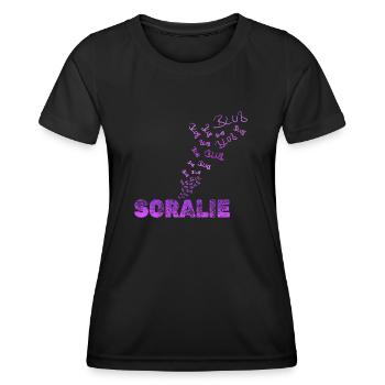 Lustig Soralie - Frauen Funktions-T-Shirt - Schwarz - Vorne - AI Model Female 172 light (172cm)