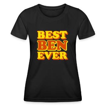 Ben Prénom Drôle de cadeau - T-shirt sport Femme - noir - Devant - AI Model Female 172 light (172cm)