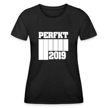 Einzigartig 2019 - Frauen Funktions-T-Shirt - Schwarz - Vorne - AI Model Female 172 light (172cm)