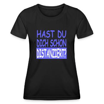 Distanziert Vers.2 - Frauen Funktions-T-Shirt - Schwarz - Vorne - AI Model Female 172 light (172cm)