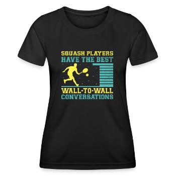 Squash Player Squash Tennis Player Raquetball Spor - Women's Functional T-Shirt - black - Front - AI Model Female 172 light (172cm)