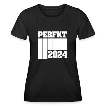 2024 - Frauen Funktions-T-Shirt - Schwarz - Vorne - AI Model Female 172 light (172cm)