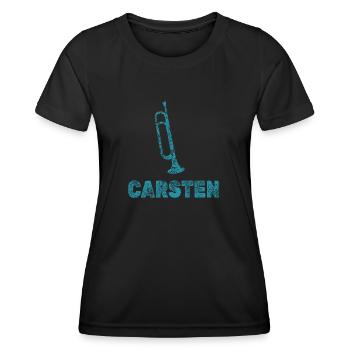 Geschenk für Carsten - Frauen Funktions-T-Shirt - Schwarz - Vorne - AI Model Female 172 light (172cm)