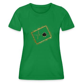 Spielkarten, Pokerspieler - Frauen Funktions-T-Shirt - Kelly Green - Vorne - AI Model Female 172 dark (172cm)