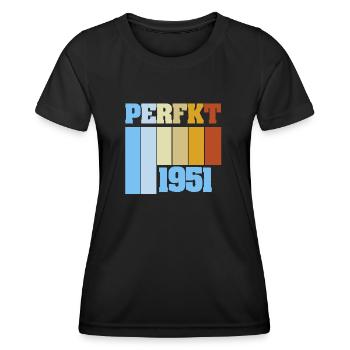 1951 1951 - T-shirt sport Femme - noir - Devant - AI Model Female 172 light (172cm)