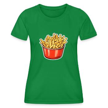 Bol de frites - T-shirt sport Femme - vert - Devant - AI Model Female 172 dark (172cm)