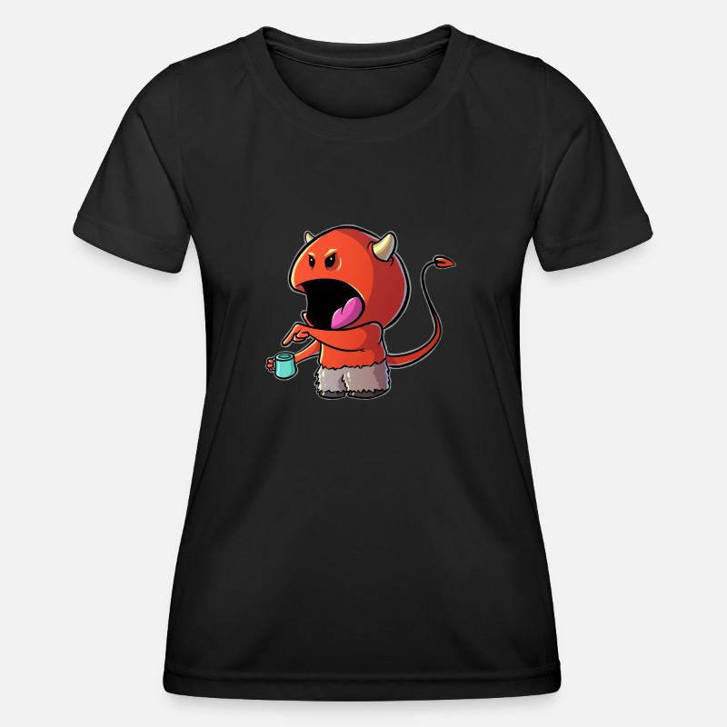 Coffee Devil - Café Diables - T-shirt sport Femme - noir