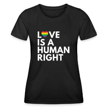 Rainbow, LGBT, Rainbow, Gay Pride, Love - Women's Functional T-Shirt - black - Front - AI Model Female 172 light (172cm)