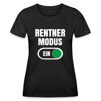 Rentnermodus Rentner Rente Geschenk Kollege - Frauen Funktions-T-Shirt - Schwarz - Vorne - AI Model Female 172 light (172cm)