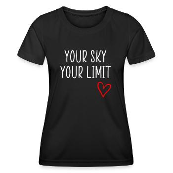 votre citation sky cool - T-shirt sport Femme - noir - Devant - AI Model Female 172 light (172cm)