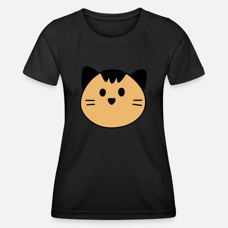 Cute cat - Women's Functional T-Shirt - black