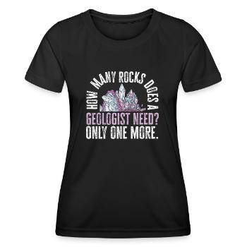 Rockhound Geology Rock Collecting Stone Collectors - Women's Functional T-Shirt - black - Front - AI Model Female 172 light (172cm)