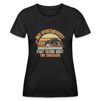Tegu Eidechse Reptil Herpetologe - Frauen Funktions-T-Shirt - Schwarz - Vorne - AI Model Female 172 light (172cm)