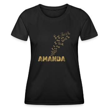Boot Amanda - Frauen Funktions-T-Shirt - Schwarz - Vorne - AI Model Female 172 light (172cm)