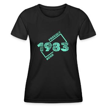 1983 - T-shirt sport Femme - noir - Devant - AI Model Female 172 light (172cm)