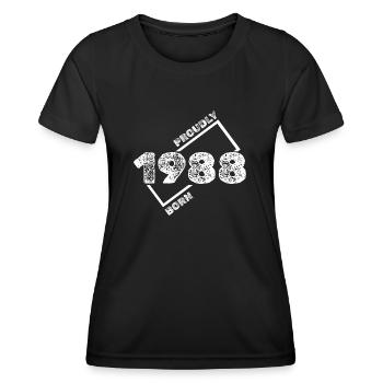 1988 - Women's Functional T-Shirt - black - Front - AI Model Female 172 light (172cm)