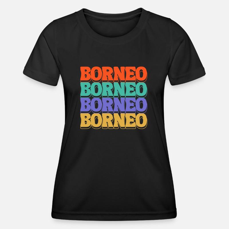 Borneo Indonesia - Women's Functional T-Shirt - black