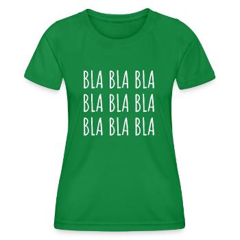 bla bla blablater trop parler potins potins humour - T-shirt sport Femme - vert - Devant - AI Model Female 172 dark (172cm)