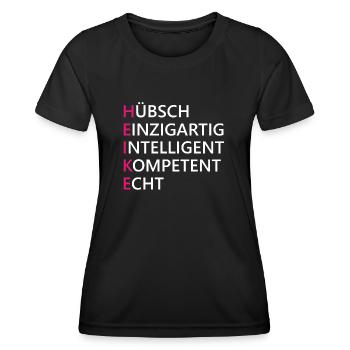 Heike Name Geschenk - Frauen Funktions-T-Shirt - Schwarz - Vorne - AI Model Female 172 light (172cm)