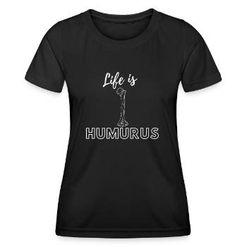 Leben ist Humurus - Frauen Funktions-T-Shirt - Schwarz - Vorne - AI Model Female 172 light (172cm)