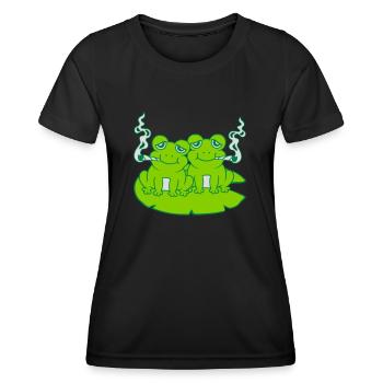 2 Stoner Friends Frogs - Women's Functional T-Shirt - black - Front - AI Model Female 172 light (172cm)