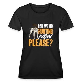 Chien GSP allemand à poil court - T-shirt sport Femme - noir - Devant - AI Model Female 172 light (172cm)