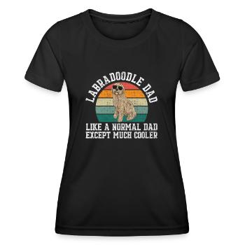 Labradoodle Hund - Frauen Funktions-T-Shirt - Schwarz - Vorne - AI Model Female 172 light (172cm)